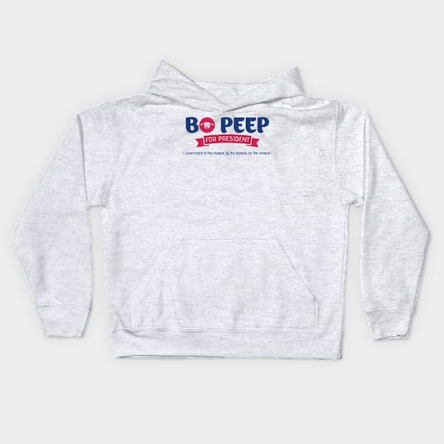 Bo Peep For President Kids Hoodie by My Tribe Apparel